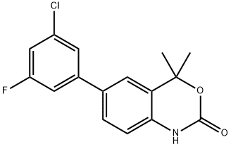6-(3-CHLORO-5-FLUOROPHENYL)-4,4-DIMETHYL-1H-BENZO[D][1,3]OXAZIN-2(4H)-ONE Struktur