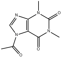 1H-Purine-2,6-dione,  7-acetyl-3,7-dihydro-1,3-dimethyl- Struktur