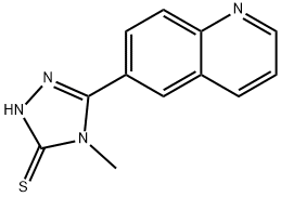 4-METHYL-5-QUINOLIN-6-YL-4H-1,2,4-TRIAZOLE-3-THIOL Struktur