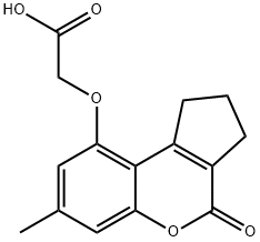 (7-METHYL-4-OXO-1,2,3,4-TETRAHYDRO-CYCLOPENTA[C]CHROMEN-9-YLOXY)-ACETIC ACID Structure