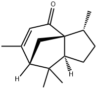 [3R-(3alpha,3abeta,7beta,8aalpha)]-1,2,3,7,8,8a-hexahydro-3,6,8,8-tetramethyl-4H-3a,7-methanoazulen-4-one          Struktur
