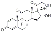 (16α)-9-Fluoro-16,17,21-trihydroxy-pregna-1,4-diene-3,11,20-trione Struktur