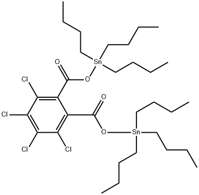 [(tetrachlorophthaloyl)bis(oxy)]bis(tributylstannane)  Structure