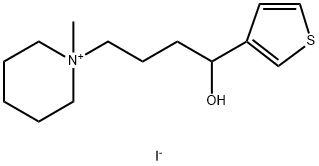 1-(4-Hydroxy-4-(3-thienyl)butyl)-1-methylpiperidinium iodide Struktur