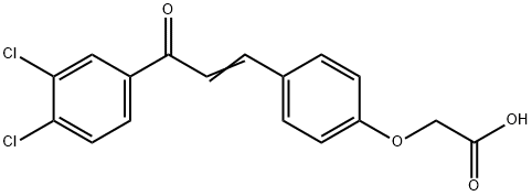 [4-[3-(3,4-DICHLOROPHENYL)-3-OXO-1-PROPENYL]PHENOXY-ACETIC ACID Struktur