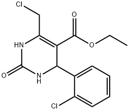 Ethyl6-(chloromethyl)-4-(2-chlorophenyl)-2-oxo-1,2,3,4-tetrahydropyrimidine-5-carboxylate Structure