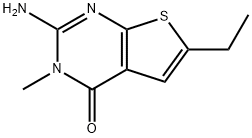 Thieno[2,3-d]pyrimidin-4(3H)-one, 2-amino-6-ethyl-3-methyl- (9CI) Struktur