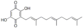 2,5-Dihydroxy-3-(3,7,11-trimethyl-2,6,10-dodecatrienyl)-2,5-cyclohexadiene-1,4-dione Struktur
