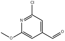 2-CHLORO-6-METHOXY-4-PYRIDINECARBOXALDEHYDE Struktur