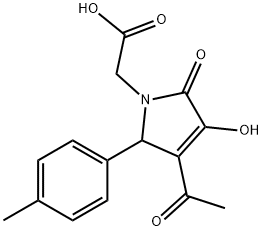 (3-ACETYL-4-HYDROXY-5-OXO-2-P-TOLYL-2,5-DIHYDRO-PYRROL-1-YL)-ACETIC ACID Struktur