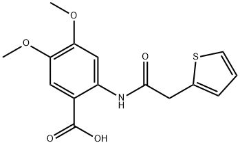 4,5-二甲氧基-2-(2-噻吩-2-乙酰氨基)-苯甲酸, 332163-07-2, 結(jié)構(gòu)式