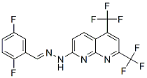 Benzaldehyde, 2,5-difluoro-, [5,7-bis(trifluoromethyl)-1,8-naphthyridin-2-yl]hydrazone (9CI) Struktur