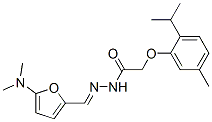 Acetic  acid,  [5-methyl-2-(1-methylethyl)phenoxy]-,  [[5-(dimethylamino)-2-furanyl]methylene]hydrazide  (9CI) Struktur