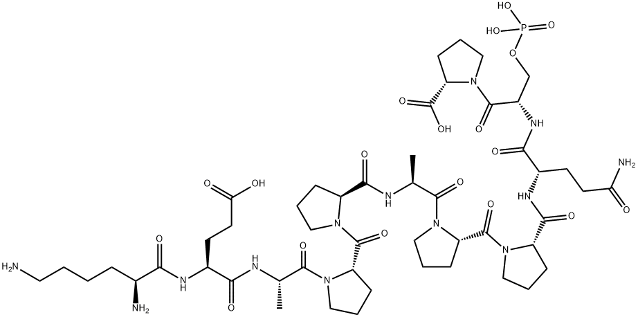 Lys-Glu-Ala-Pro-Pro-Ala-Pro-Pro-Gln-O-ホスホノ-Ser-Pro-OH 化學(xué)構(gòu)造式