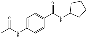 Benzamide, 4-(acetylamino)-N-cyclopentyl- (9CI) Struktur