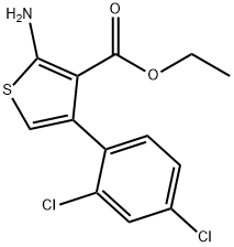 3-Thiophenecarboxylic acid, 2-amino-4-(2,4-dichlorophenyl)-, ethyl ester Struktur