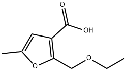 2-Ethoxymethyl-5-methyl-3-furancarboxylic acid Struktur