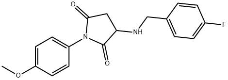 3-(4-Fluoro-benzylamino)-1-(4-methoxy-phenyl)-pyrrolidine-2,5-dione Struktur