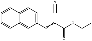 2-Cyano-3-naphthalen-2-yl-acrylic acid ethyl ester Struktur