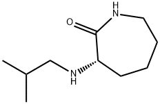 (3S)-Hexahydro-3-[(2-methylpropyl)amino]-2H-azepin-2-one Struktur