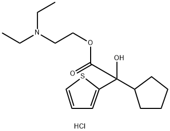 2-(diethylamino)ethyl alpha-cyclopentyl-alpha-hydroxythiophen-2-acetate hydrochloride|