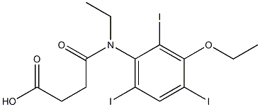 3-[[N-(3-Ethoxy-2,4,6-triiodophenyl)-N-ethylamino]carbonyl]propionic acid Struktur