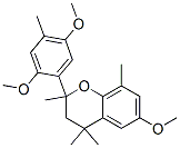 2-(2,5-Dimethoxy-4-methylphenyl)-3,4-dihydro-6-methoxy-2,4,4,8-tetramethyl-2H-1-benzopyran Struktur