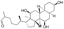 (6R)-2-methyl-6-[(3R,5S,7R,8R,9S,10S,12S,13R,14S,17R)-3,7,12-trihydroxy-10,13-dimethyl-2,3,4,5,6,7,8,9,11,12,14,15,16,17-tetradecahydro-1H-cyclopenta[a]phenanthren-17-yl]heptanal Struktur