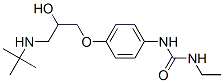 1-ethyl-3-[4-[2-hydroxy-3-(tert-butylamino)propoxy]phenyl]urea Struktur
