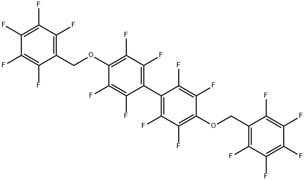 2,2',3,3',5,5',6,6'-Octafluoro-4,4'-bis[(pentafluorophenyl)methoxy]-1,1'-biphenyl Struktur