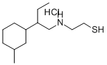 2-[2-(3-methylcyclohexyl)butylamino]ethanethiol hydrochloride Structure