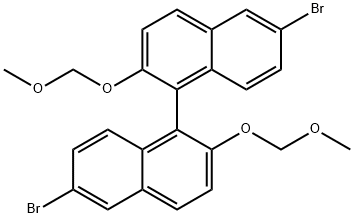 (R)-(+)-6,6'-DIBROMO-2,2'-BIS(METHOXYMETHOXY)-1,1'-BINAPHTHYL Struktur