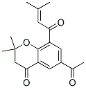 6-Acetyl-2,3-dihydro-2,2-dimethyl-8-(3-methyl-1-oxo-2-butenyl)-4H-1-benzopyran-4-one Struktur
