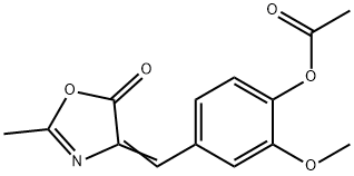 4-[[4-(Acetyloxy)-3-methoxyphenyl]methylene]-2-methyloxazol-5(4H)-one Struktur