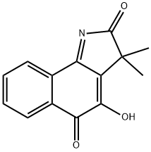 4-HYDROXY-3,3-DIMETHYL-2H-BENZO[G]INDOLE-2,5(3H)-DIONE Struktur