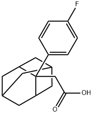2-[2-(4-fluorophenyl)-2-adamantyl]acetic acid Struktur