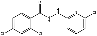2,4-dichloro-N'-(6-chloro-2-pyridinyl)benzenecarbohydrazide Struktur