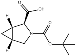 (1S,2S,5R)-3-(叔丁氧羰基)-3-氮雜雙環(huán)[3.1.0]己烷-2-羧酸 結(jié)構(gòu)式