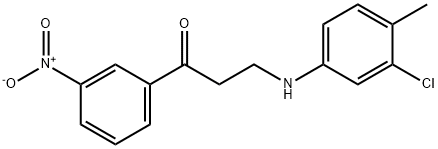 3-(3-CHLORO-4-METHYLANILINO)-1-(3-NITROPHENYL)-1-PROPANONE Structure