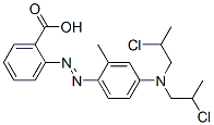 2-[[4-[Bis(2-chloropropyl)amino]-2-methylphenyl]azo]benzoic acid Struktur