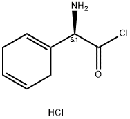 (R)-alpha-aminocyclohexa-1,4-diene-1-acetyl chloride hydrochloride  Struktur