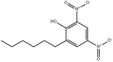 2-hexyl-4,6-dinitrophenol  Struktur