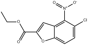 ETHYL 5-CHLORO-4-NITRO-1-BENZOFURAN-2-CARBOXYLATE Structure