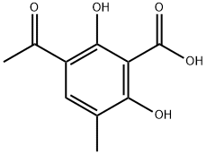 Benzoic acid, 3-acetyl-2,6-dihydroxy-5-methyl- (9CI) Struktur