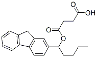 Butanedioic acid 1-hydrogen 4-[1-(9H-fluoren-2-yl)pentyl] ester Struktur