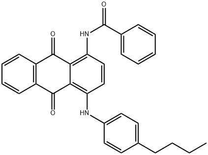 N-[4-[(4-butylphenyl)amino]-9,10-dihydro-9,10-dioxo-1-anthryl]benzamide Struktur