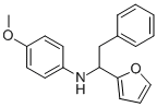 (1-FURAN-2-YL-2-PHENYL-ETHYL)-(4-METHOXY-PHENYL)-AMINE Struktur