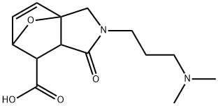 3-(3-DIMETHYLAMINO-PROPYL)-4-OXO-10-OXA-3-AZA-TRICYCLO[5.2.1.0(1,5)]DEC-8-ENE-6-CARBOXYLIC ACID Struktur