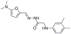 Glycine,  N-(3,4-dimethylphenyl)-,  [[5-(dimethylamino)-2-furanyl]methylene]hydrazide  (9CI) Struktur