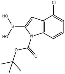 4-CHLORO-N-(BOC)-INDOLE-2-BORONIC ACID Structure